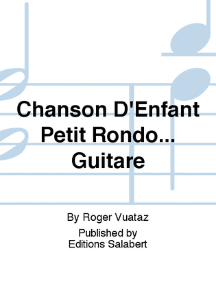 Chanson D'Enfant Petit Rondo... Guitare