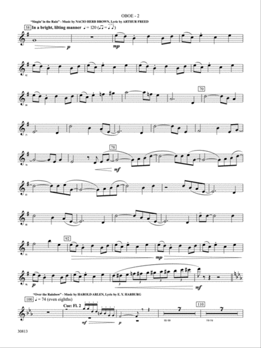 Salute to the Cinema: Oboe Concert Band scores gallery preview page 2