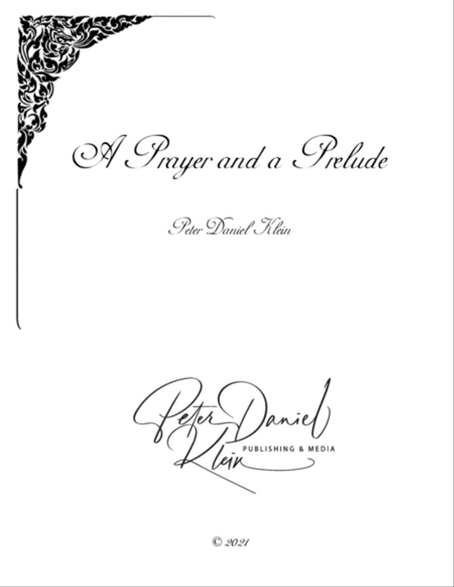 A Prayer and a Prelude Piano Solo scores gallery preview page 1