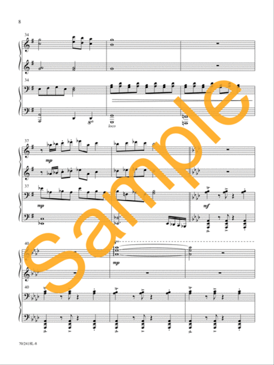 The Angels Sing Piano Duet scores gallery preview page 8