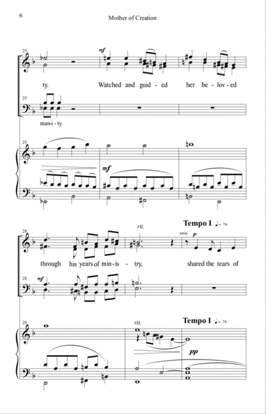 Mother of Creation - SATB 4-Part scores gallery preview page 6