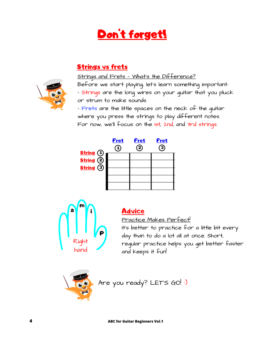ABC For Guitar Beginners Vol.1 Acoustic Guitar scores gallery preview page 5