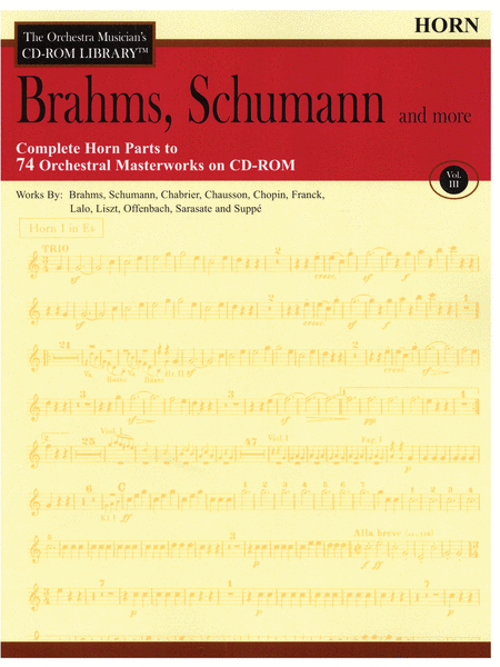 Brahms, Schumann and More - Volume III (Horn)
