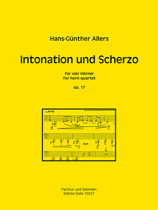 Book cover for Intonation und Scherzo für vier Hörner op. 17 (1975)