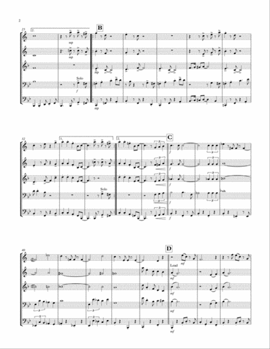 Cheek To Cheek Brass Ensemble scores gallery preview page 2