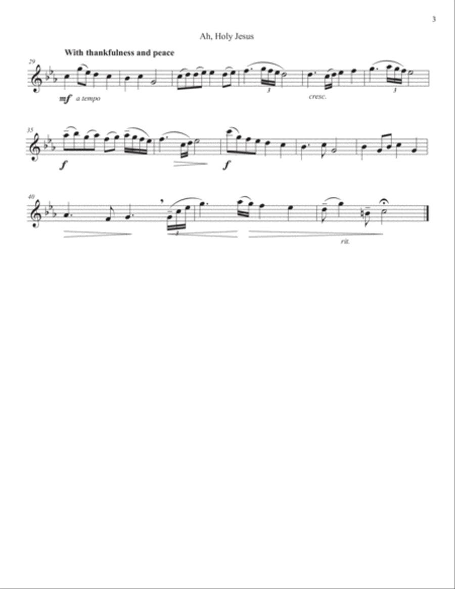 Variations on Lenten Hymns for Solo Flute Variations on Lenten Hymns for Solo Flute Flute Solo scores gallery preview page 5