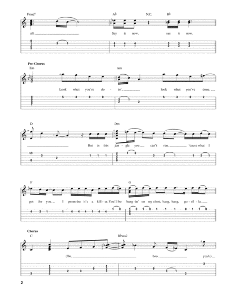 Gorilla Gorilla Acoustic Guitar scores gallery preview page 2