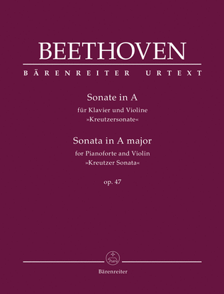 Book cover for Sonata for Pianoforte and Violin in A major, op. 47 "Kreutzer Sonata"