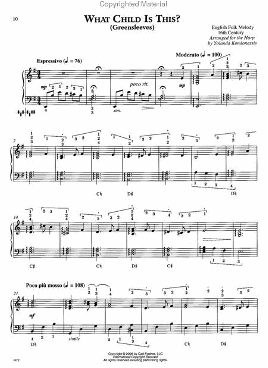 The Yolanda Kondonassis Christmas Collection Harp scores gallery preview page 2