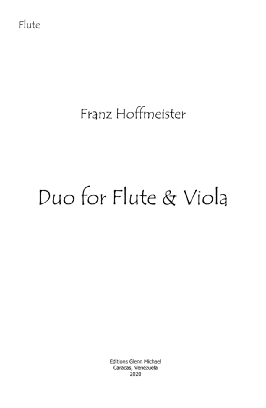 Hoffmeister Flute & Viola Duet Flute scores gallery preview page 2