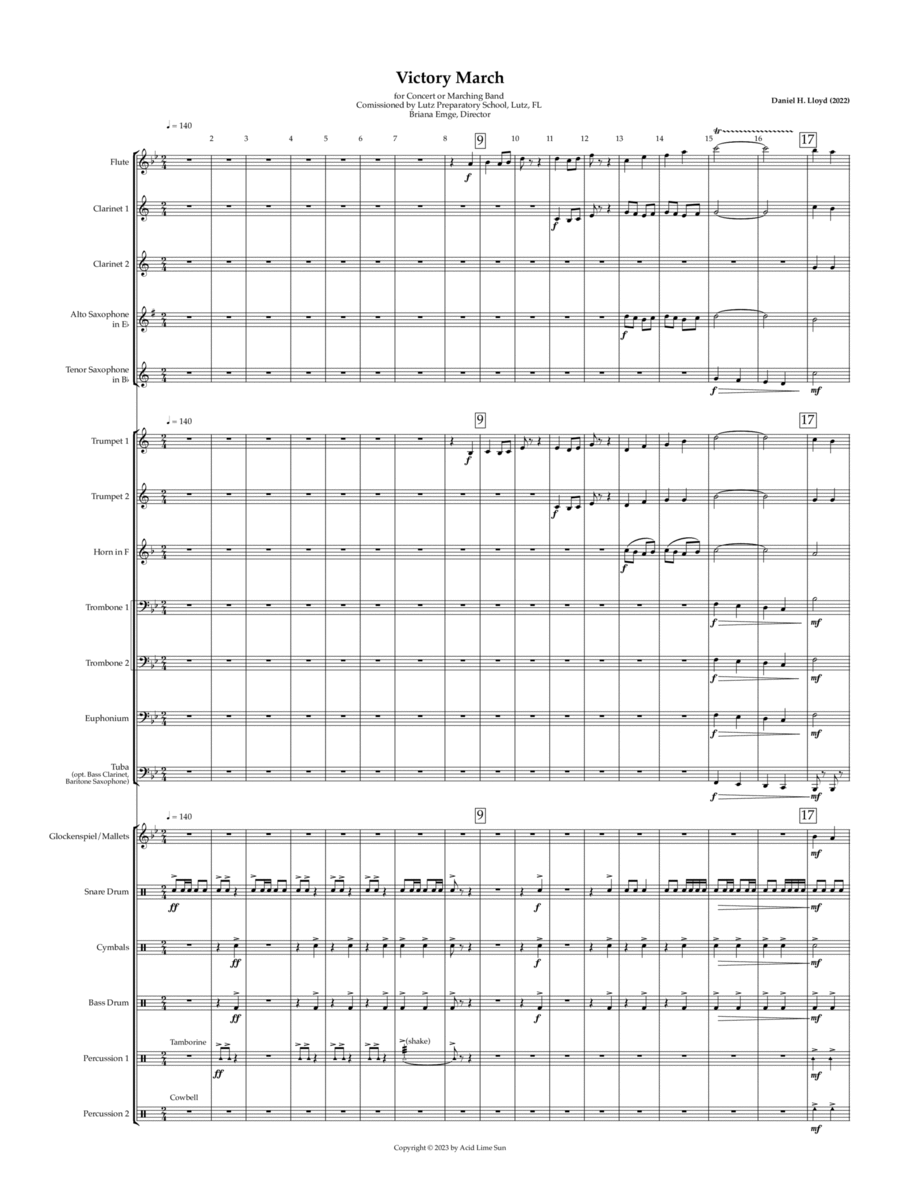 Victory March Concert Band scores gallery preview page 1