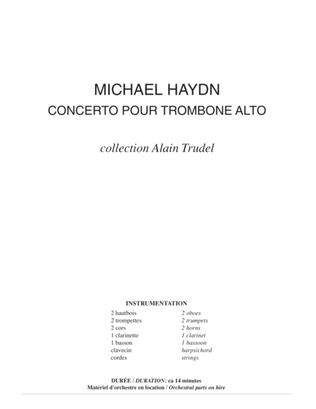 Book cover for Concerto for trombone (score)