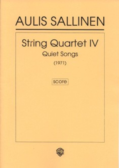 String Quartet No. 2 "Canzona" Op. 4