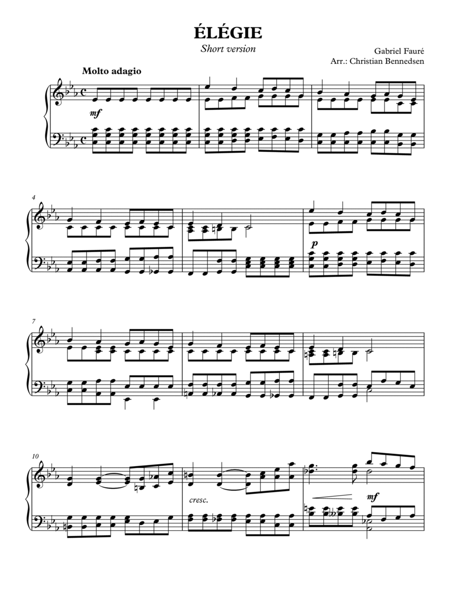 Fauré - Élégie Op. 24 image number null