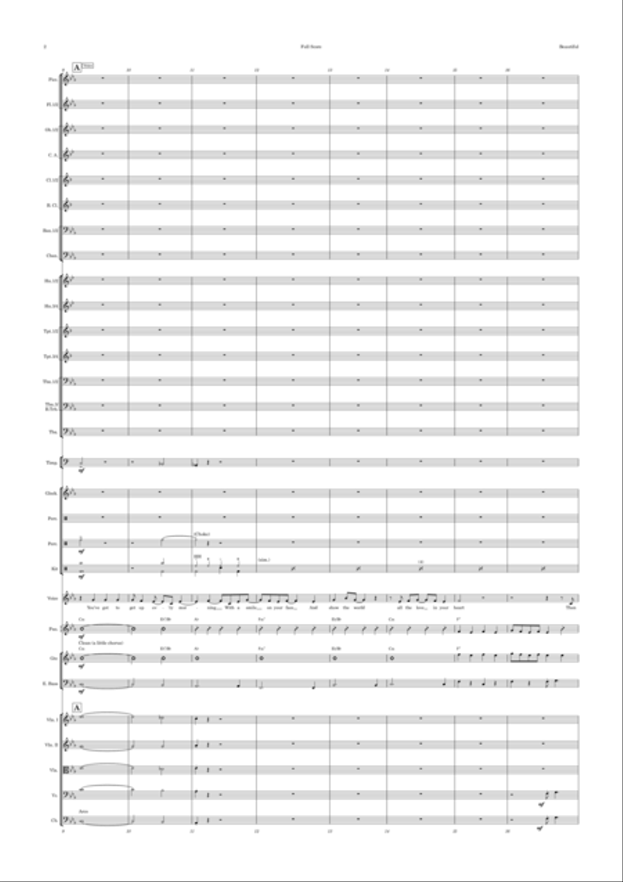 Beautiful Beautiful Full Orchestra scores gallery preview page 2