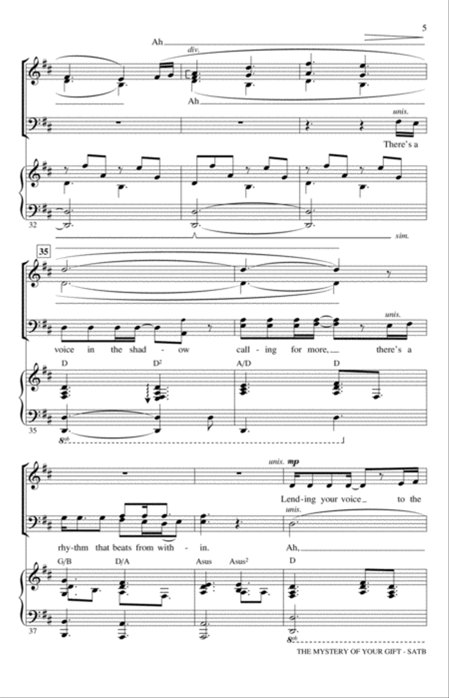 The Mystery Of Your Gift The Mystery Of Your Gift 4-Part scores gallery preview page 5