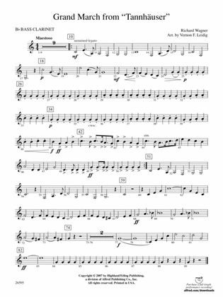 Grand March from Tannhäuser: B-flat Bass Clarinet