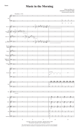 Book cover for Music in the Morning - Full Score