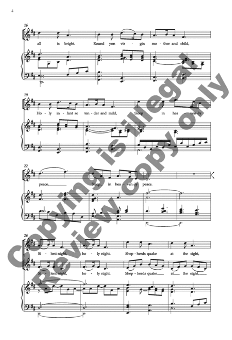Silent Night from Enchanted Carols SA scores gallery preview page 4
