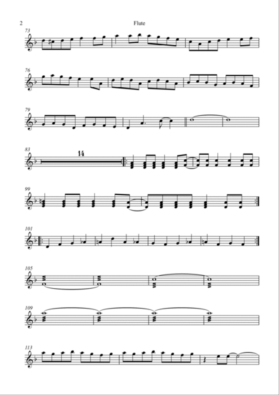 The Devil Went Down To Georgia Flute Solo scores gallery preview page 2