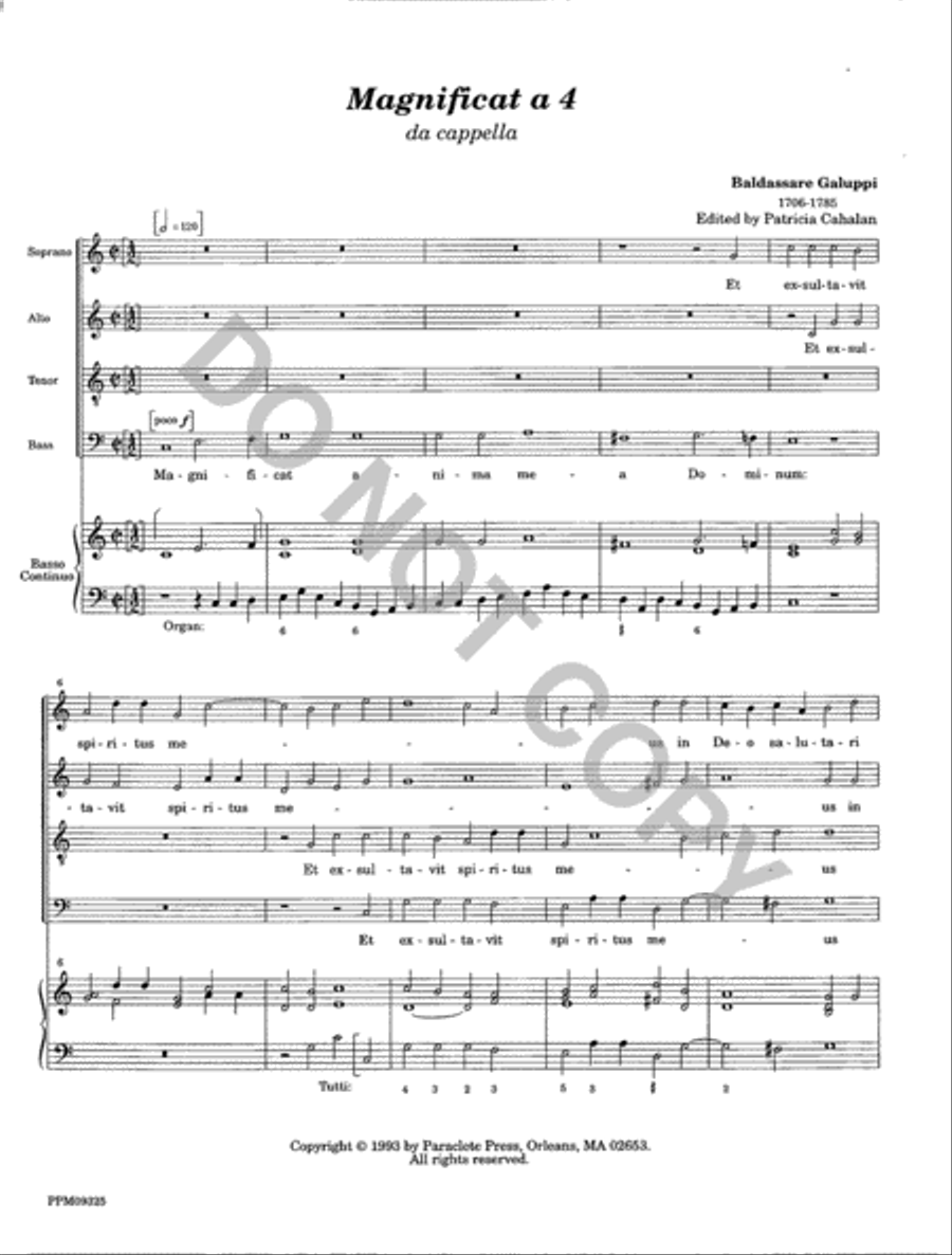 Magnificat a 4 da cappella 4-Part scores gallery preview page 2