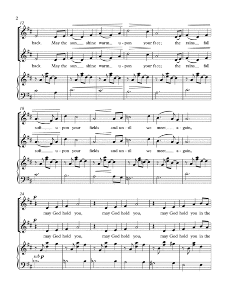 A Gaelic Blessing A Gaelic Blessing 4-Part scores gallery preview page 2