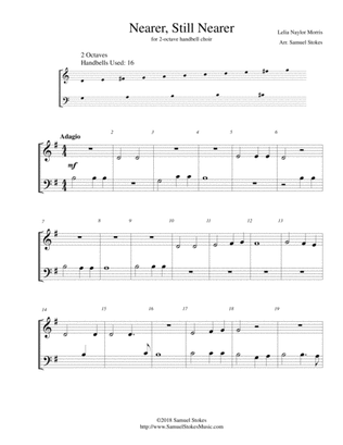 Nearer, Still Nearer - for 2-octave handbell choir