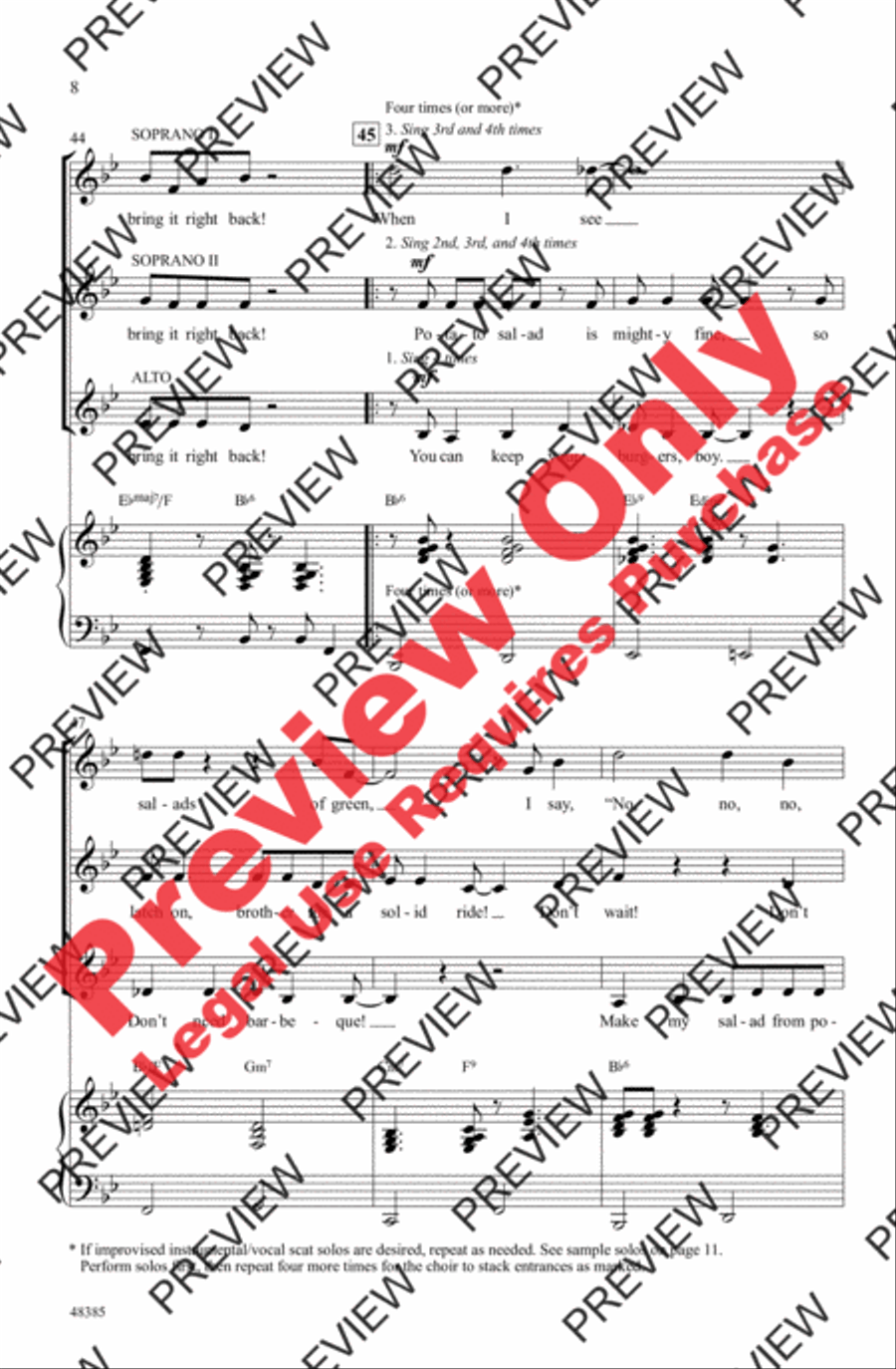 Solid Potato Salad Women's Choir scores gallery preview page 7