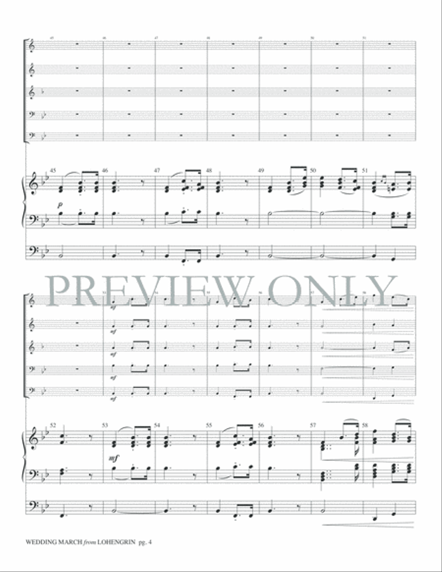 Wedding March from Lohengrin Brass Ensemble scores gallery preview page 6