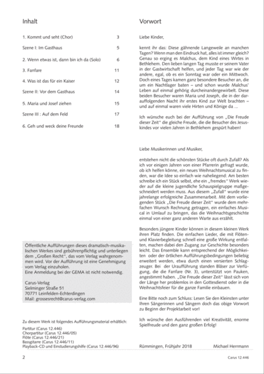 Die Freude dieser Zeit Children's Choir scores gallery preview page 3