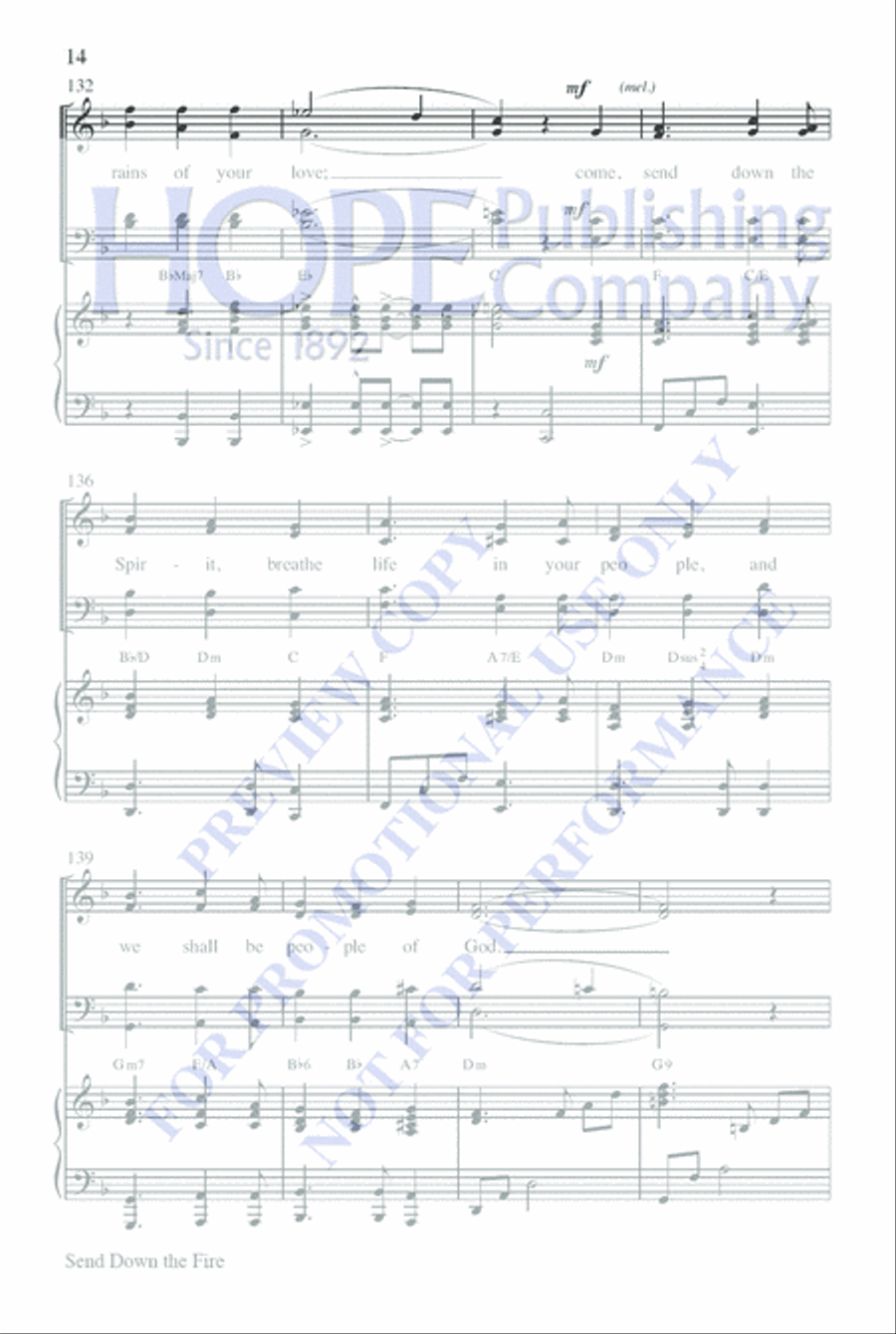 Send Down the Fire Choir scores gallery preview page 14