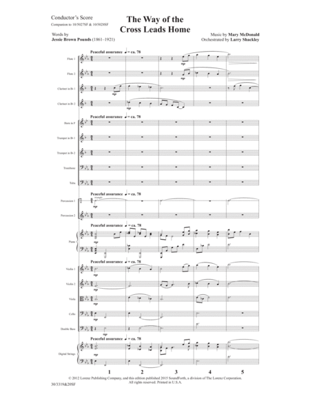 The Way of the Cross Leads Home - Orchestral Score and Printable Parts - Digital