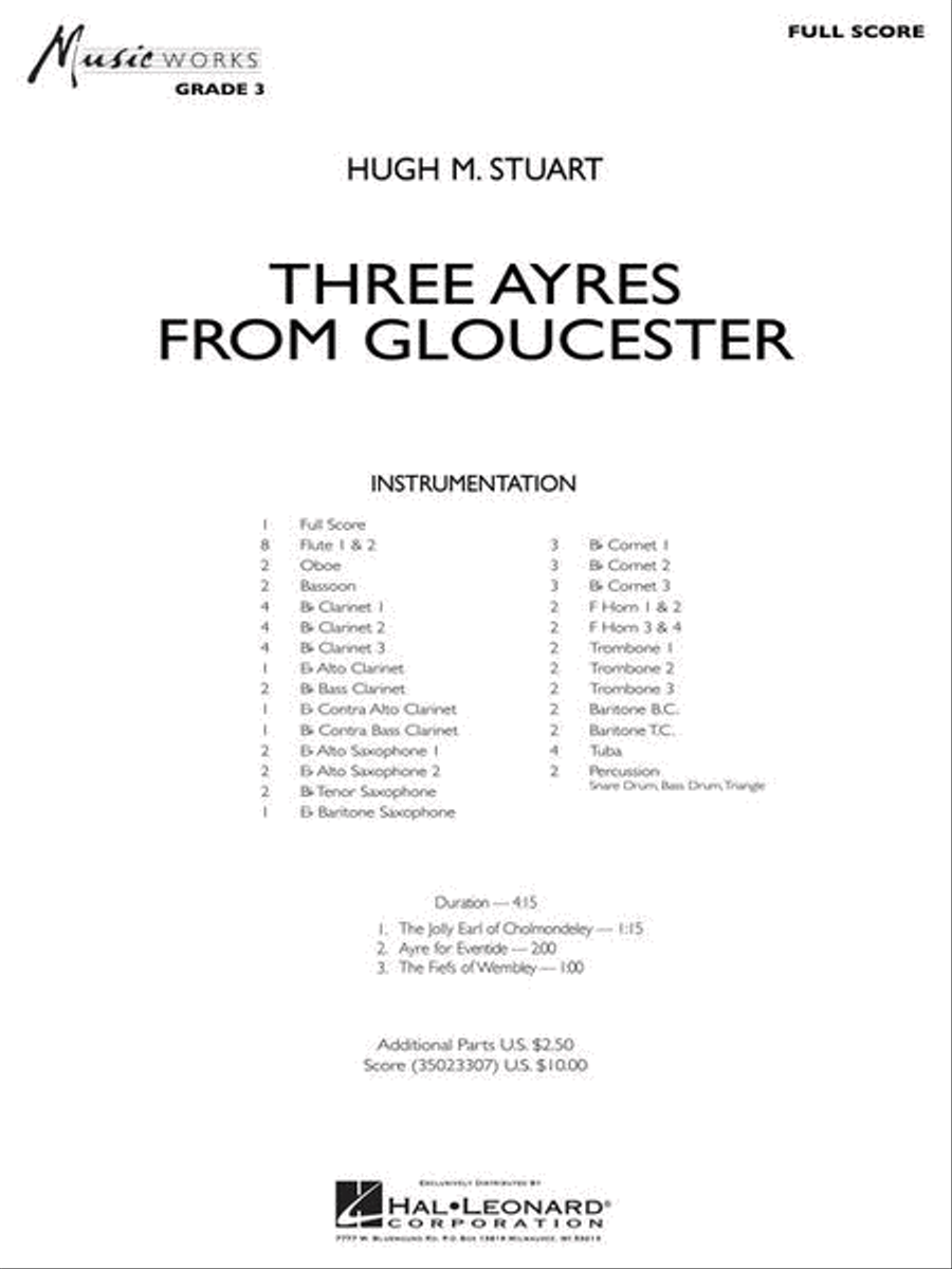 Three Ayres from Gloucester Concert Band scores gallery preview page 3