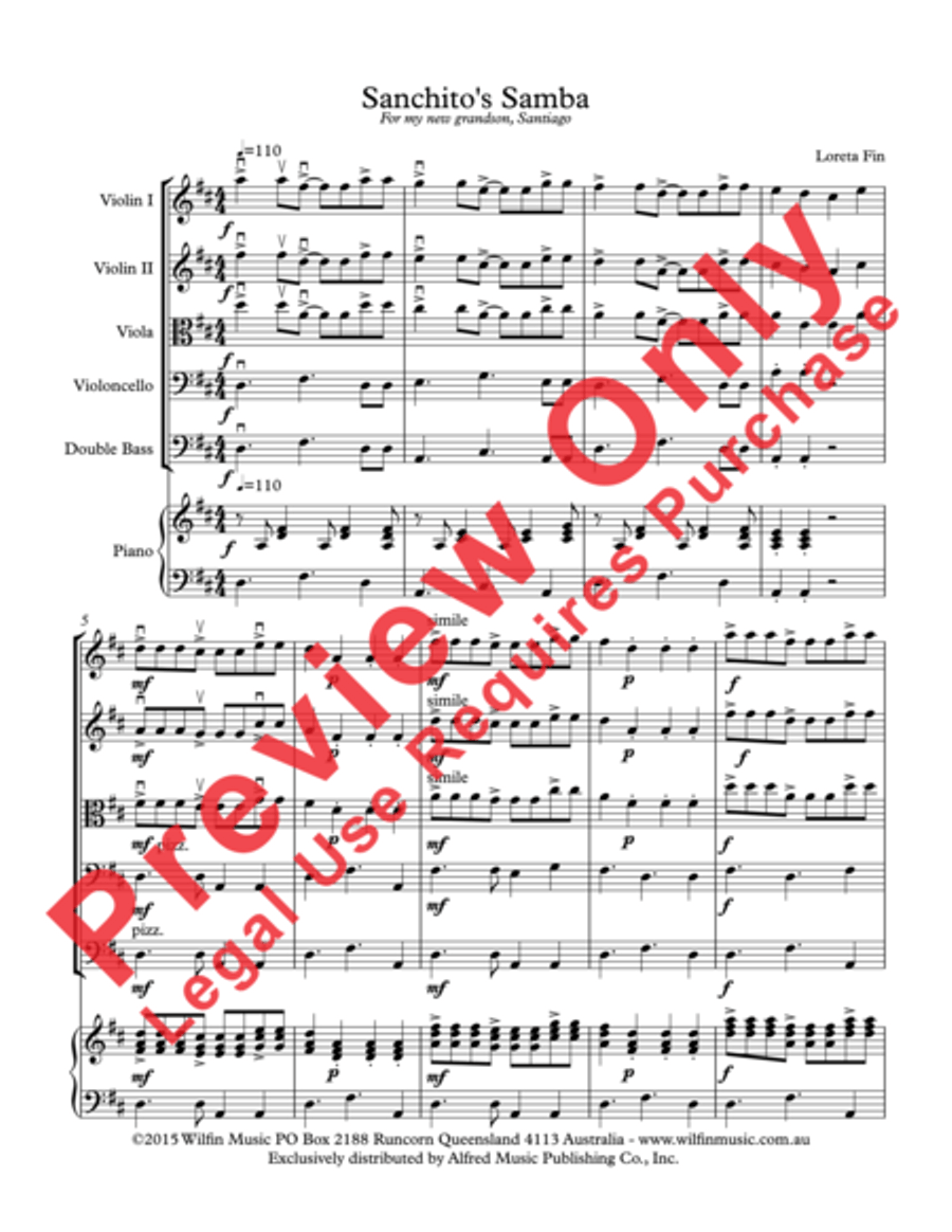 Sanchito's Samba String Orchestra scores gallery preview page 4
