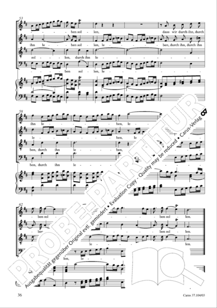 Ein Lammlein geht und tragt die Schuld 4-Part scores gallery preview page 37