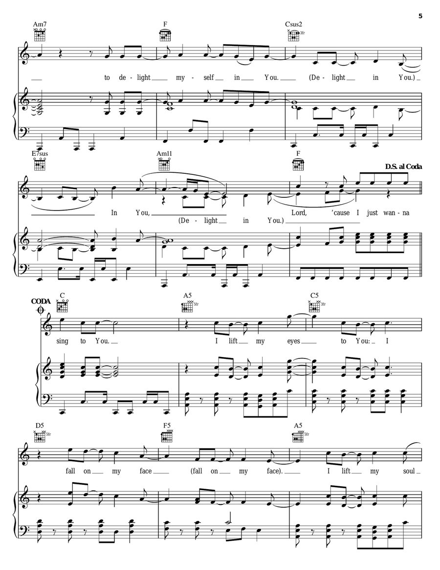 Sing To You Sing To You Piano, Vocal, Guitar scores gallery preview page 5
