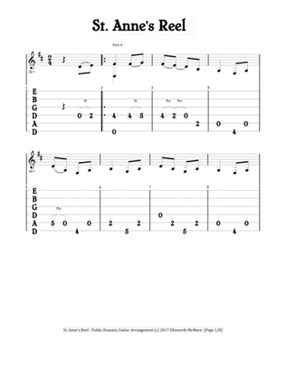 St. Anne's Reel (For Fingerstyle Guitar Tuned Drop D)