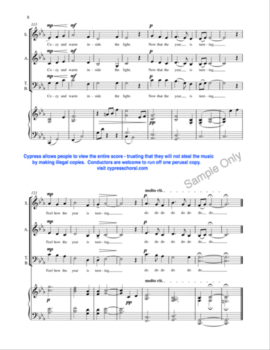 Solstice Song 4-Part scores gallery preview page 8