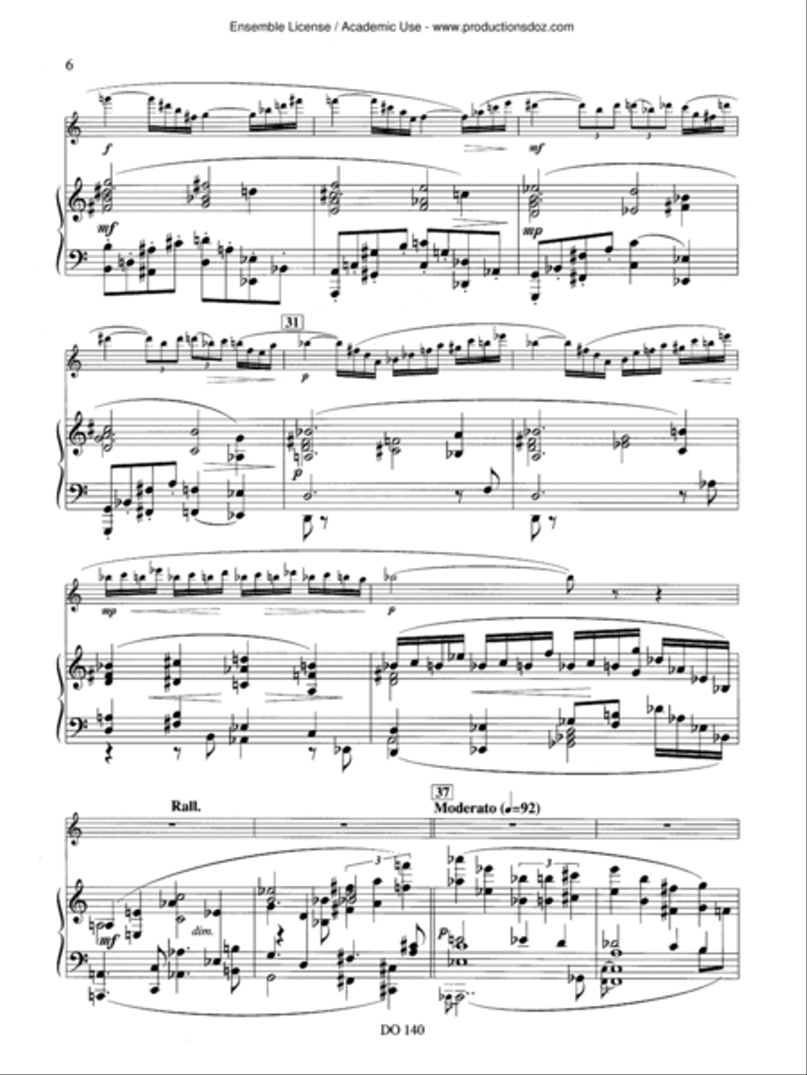 Concerto for flute op. 51 (pno red) Flute Solo scores gallery preview page 6