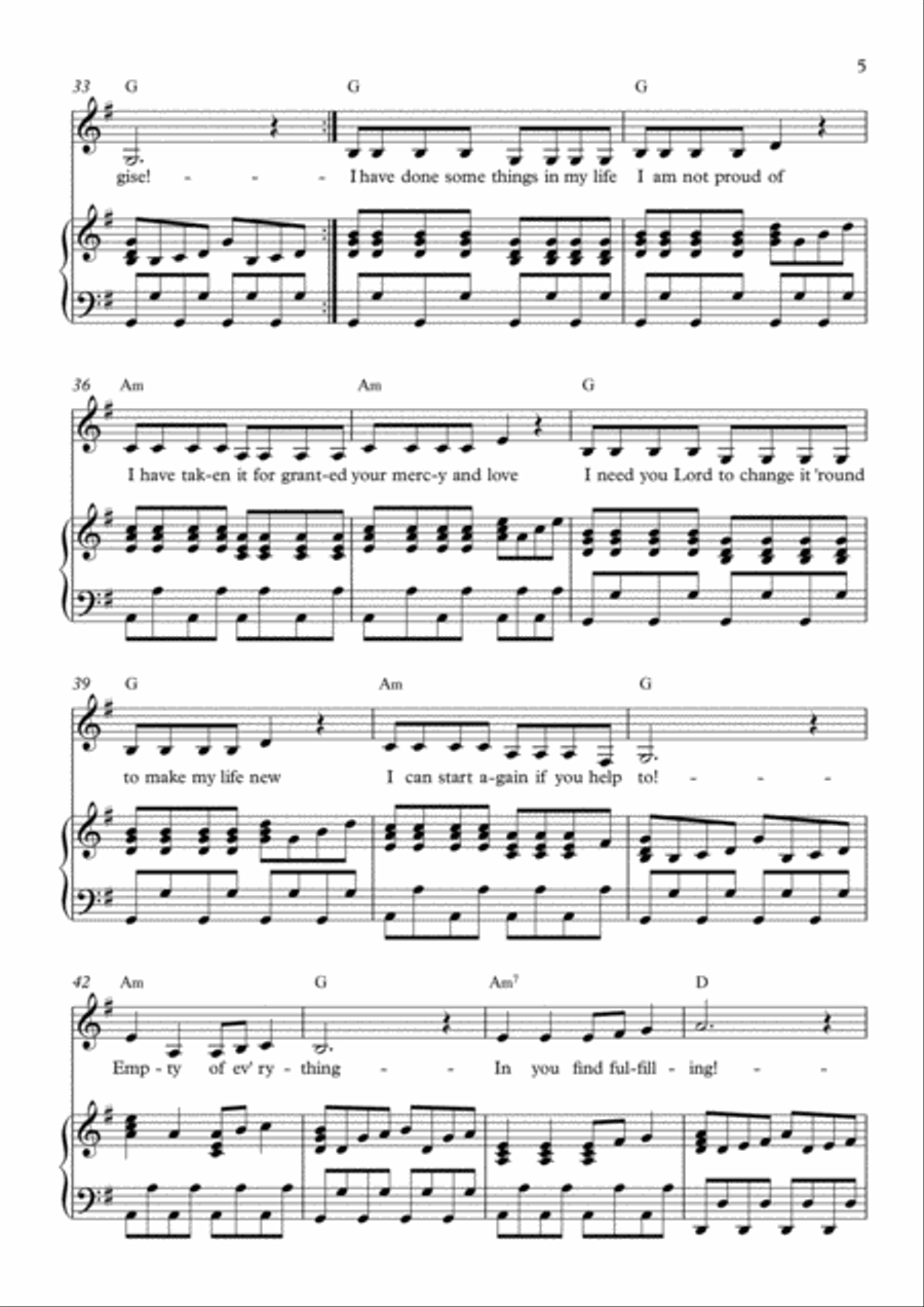 Empty Of Everything Voice scores gallery preview page 5
