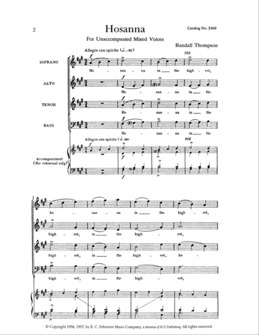 Hosanna 4-Part scores gallery preview page 2