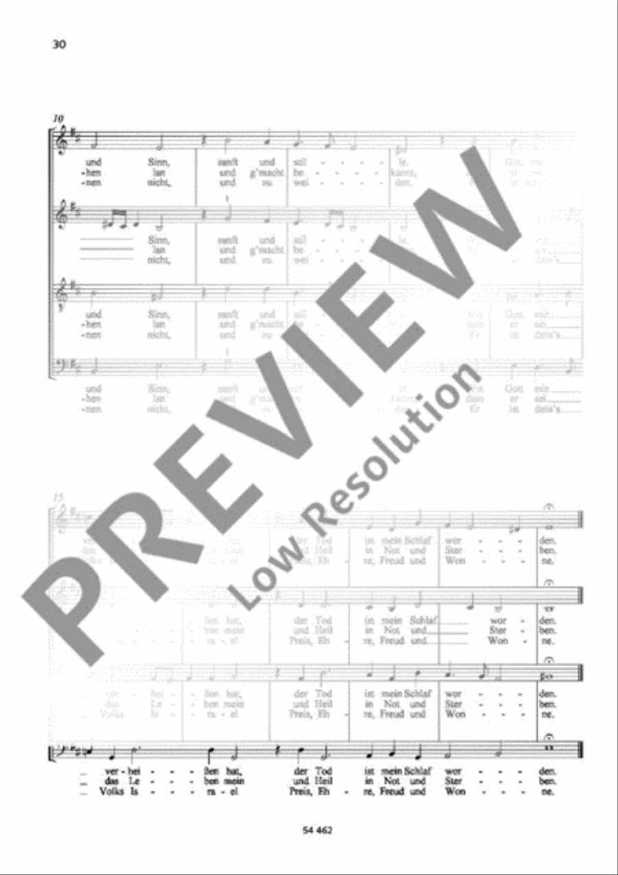 Mit Fried und Freud ich fahr dahin 4-Part scores gallery preview page 3
