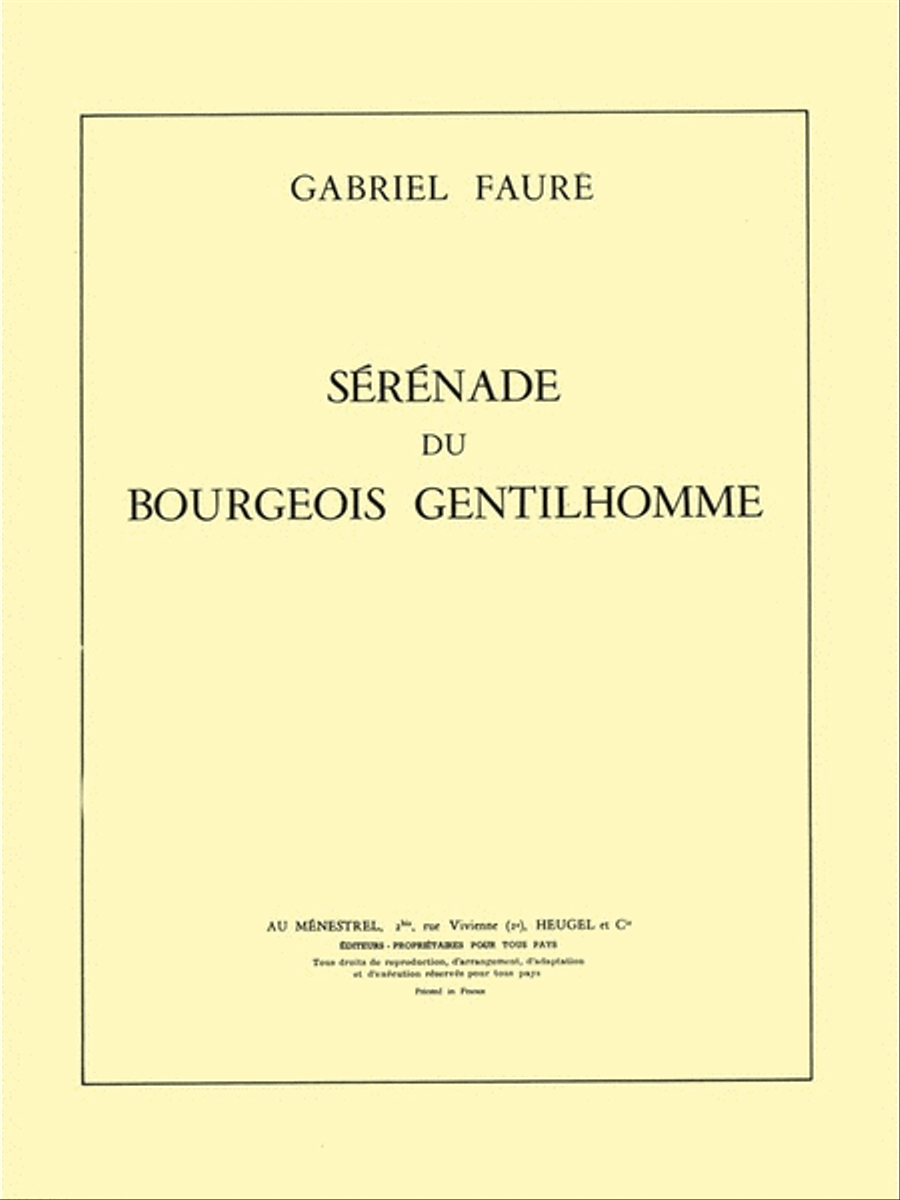 Serenade “Le bourgeois gentilhomme” Medium Voice scores gallery preview page 1