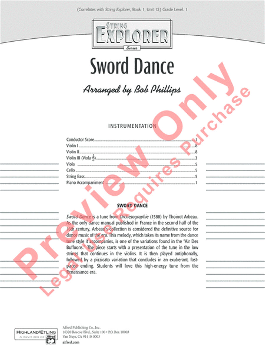 Sword Dance String Orchestra scores gallery preview page 2