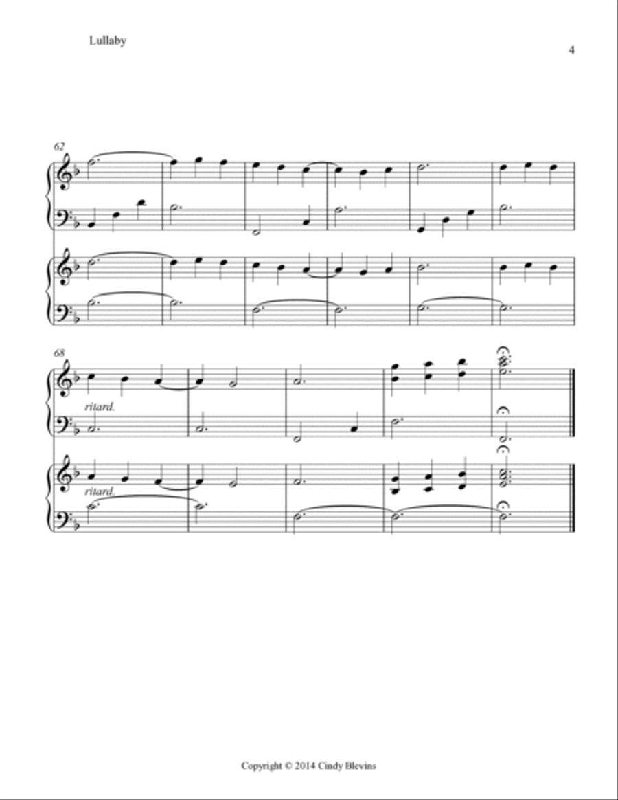 Lullaby, Harp Duet Harp scores gallery preview page 5