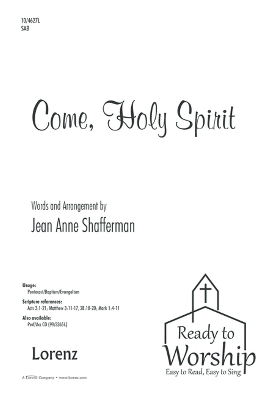 Come, Holy Spirit Come, Holy Spirit 3-Part scores gallery preview page 1