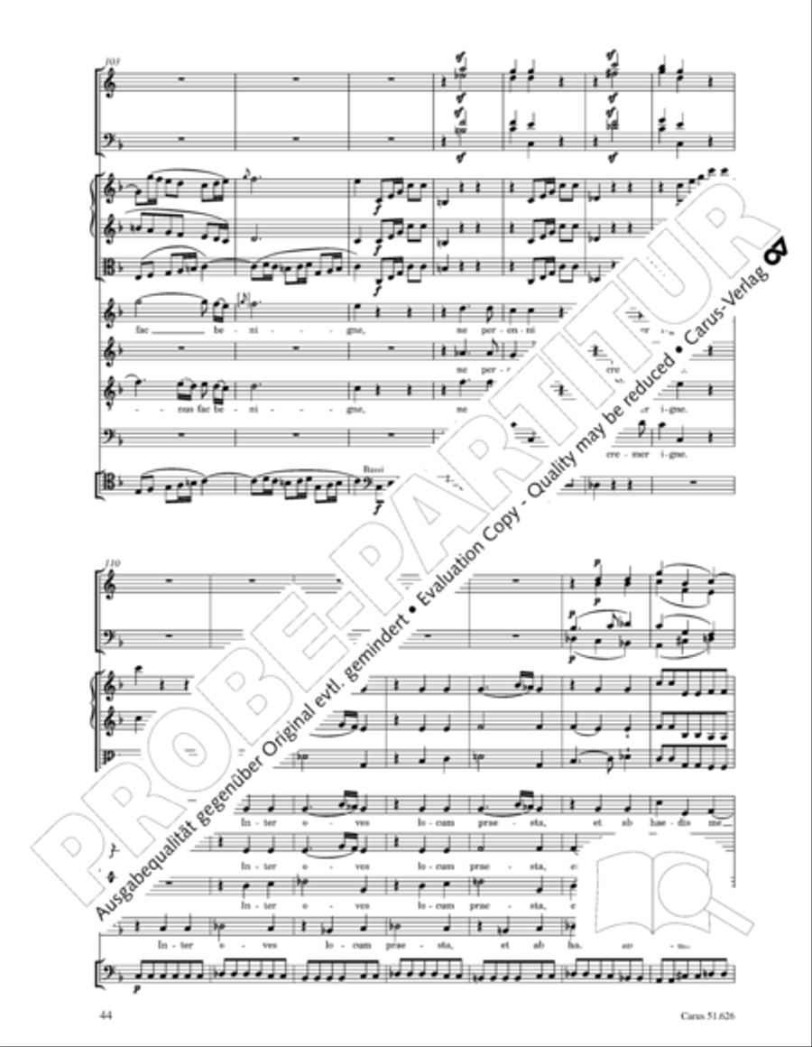 Missa longa in C major (Missa longa in C) 4-Part scores gallery preview page 56