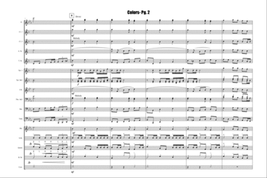 Colors (My Country Tis Of Thee) Marching Band scores gallery preview page 3