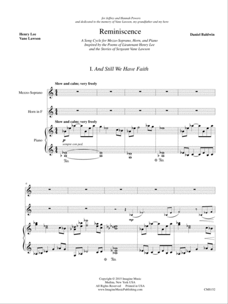 Reminiscence Horn scores gallery preview page 3