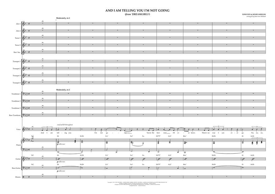 And I Am Telling You I'm Not Going Jazz Ensemble scores gallery preview page 1